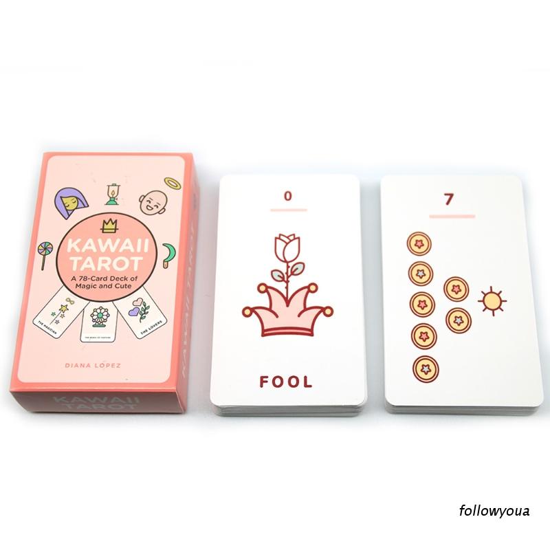 Bộ Bài Tarot 78 Lá Tiếng Anh Thiết Kế Dễ Thương