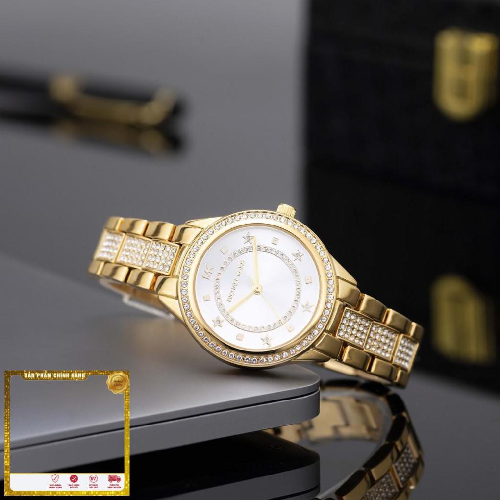 Đồng hồ nữ M2K đính đá luxury mặt tròn cao cấp, chống nước 3ATM kiểu dáng đẹp