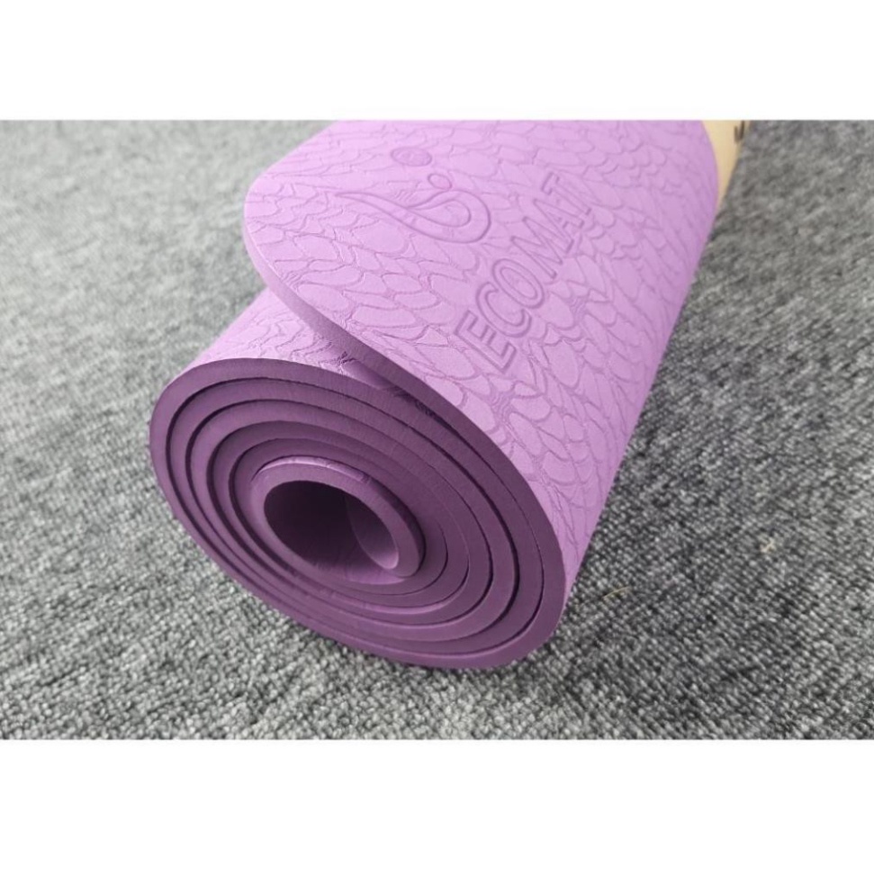 Thảm Tập Yoga Chống Trượt Cao Cấp L1ECOPRO61 Không Xẹp Lún, Bám Tay Tốt, Tặng Túi Thảm Và Dây Thảm GKK