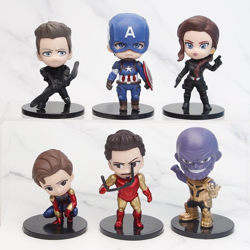 Bộ 6 mô hình nhân vật siêu anh hùng Avenger Và DC Loại I