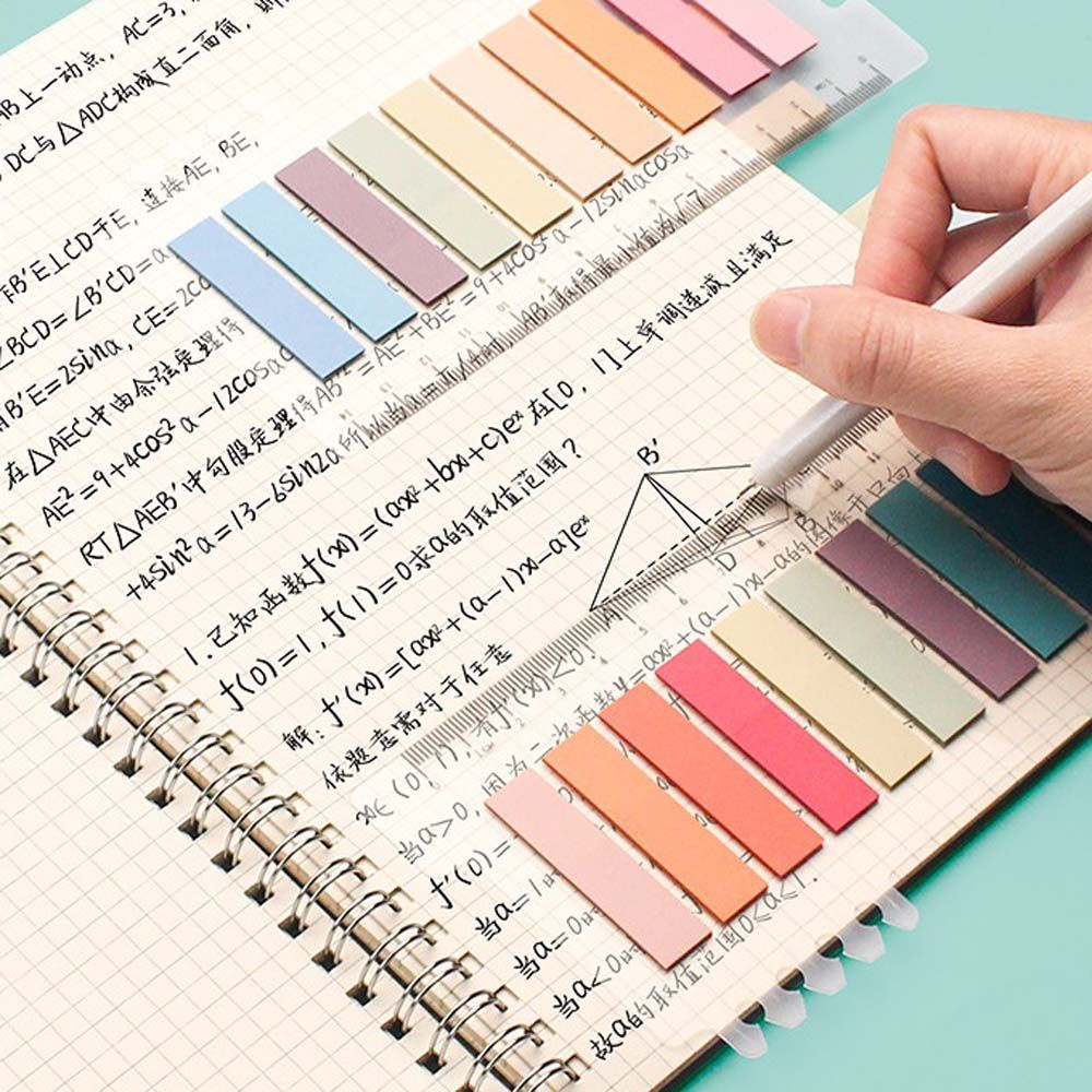 Set 200 nhãn dán đánh dấu trang sách phân loại màu sắc thiết kế tiện dụng