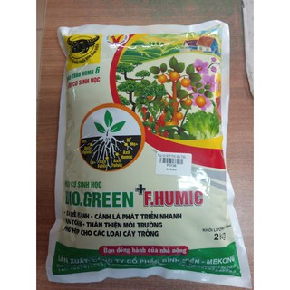 PHÂN BÓN ĐÂU TRÂU HỮU CƠ SINH HỌC HCMK6 BIO GREEN + F.HUMIC (2KG)
