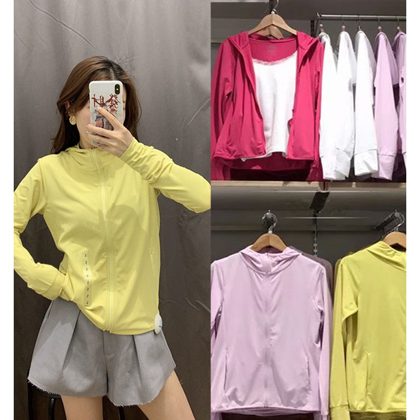 Áo chống nắng nữ U Home AIRISM dáng basic màu trơn sang trọng đơn giản nhiều màu