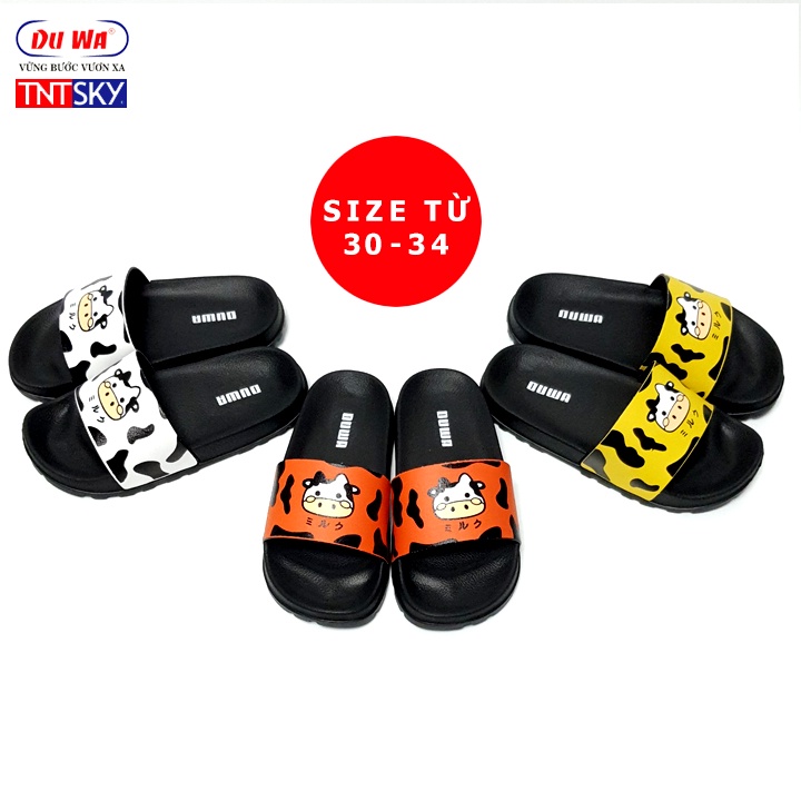 Dép trẻ em siêu nhẹ DUWA - Hàng chính hãng - Bò sữa quai ngang SH1163TE