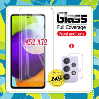 Kính Cường Lực Samsung A52 / A52S - A72 5G Trong Suốt Không full + dán bảo vệ camera chống trầy xước, bụi bẩn