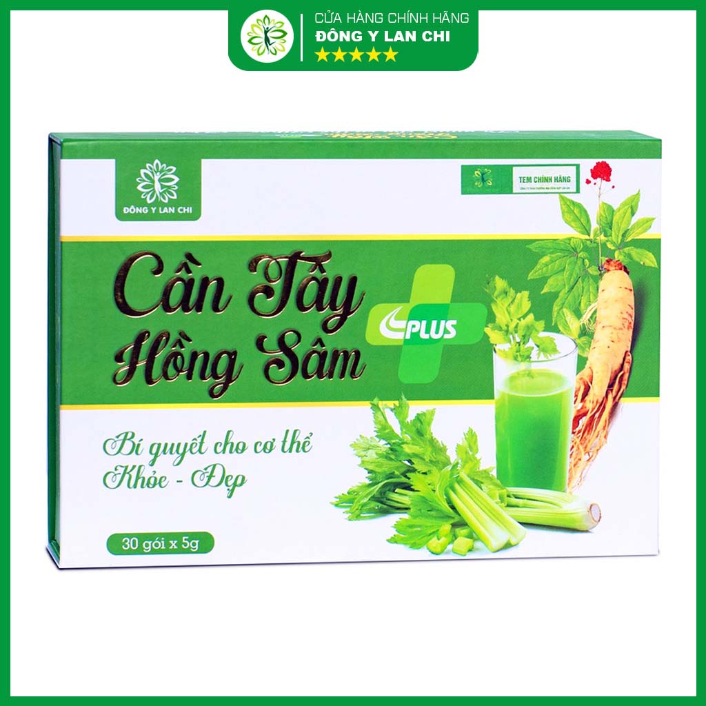 Cần tây hồng sâm plus Đông Y Lan Chi giúp giảm cân thanh lọc cơ thể 30 gói, thực phẩm chức năng đẹp da dáng thon