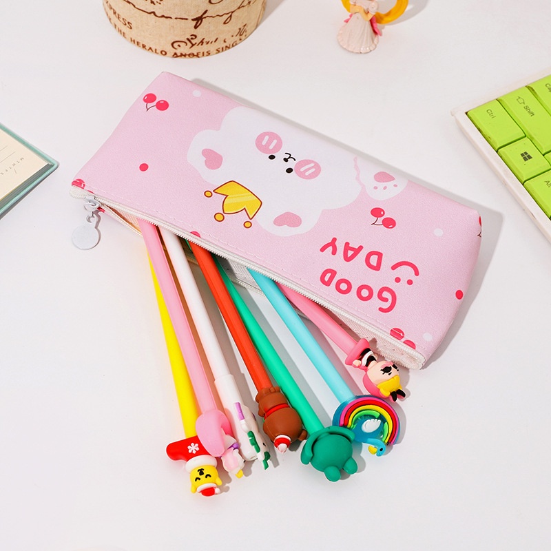 Túi Đựng Bút Chì Sức Chứa Lớn Họa Tiết Hoạt Hình Dễ Thương Cho Học Sinh