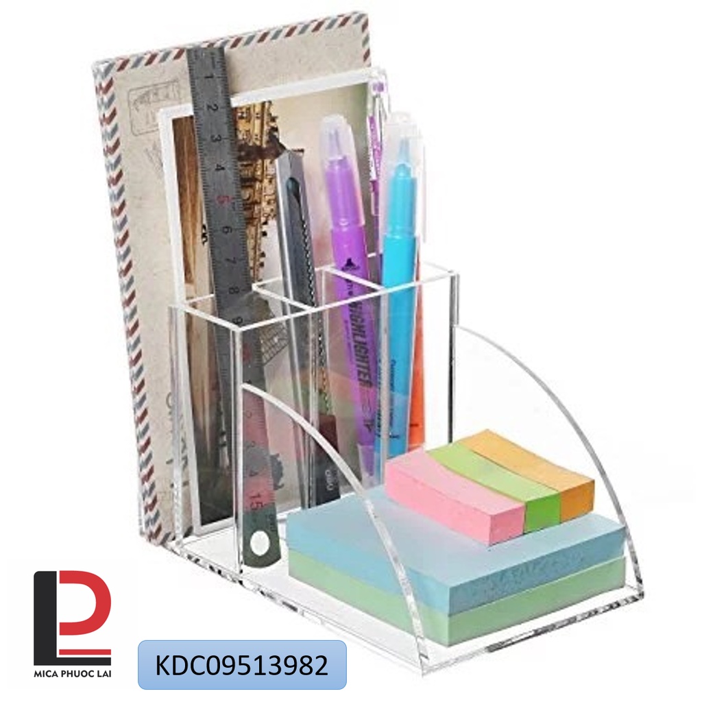 Khay mica, acrylic đựng dụng cụ văn phòng