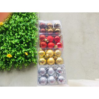 Phụ kiện trang trí Noel- Viên châu đường kính 4 cm