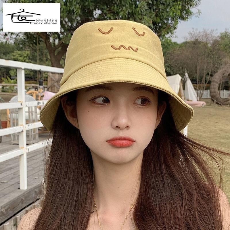 Nón Vành Thêu Họa Tiết Hoạt Hình Phong Cách Hàn Quốc Thời Trang Xuân Hè Dễ Thương Cho Nữ