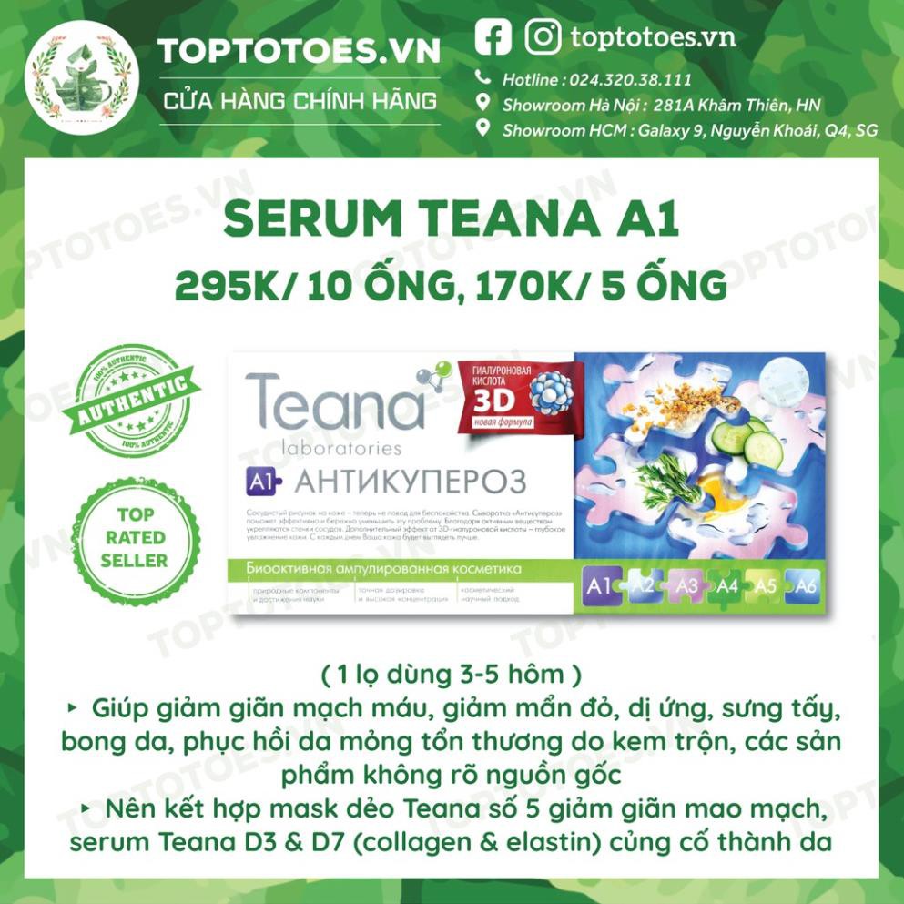 Serum Teana A1 giúp giảm giãn mạch máu, giảm mẩn đỏ, dị ứng, sưng tấy, bong da, phục hồi da mỏng tổn thương