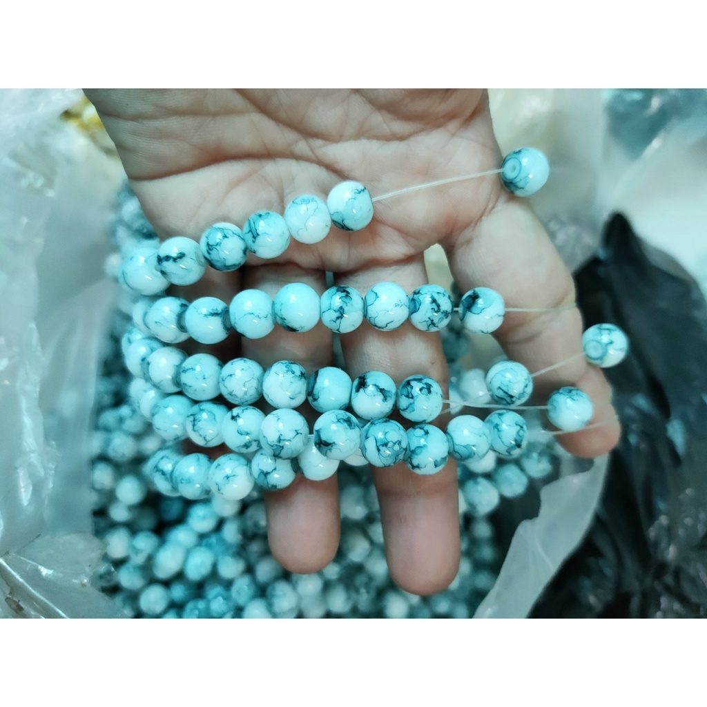 10 viên đá nhân tạo nhiều màu size 8mm