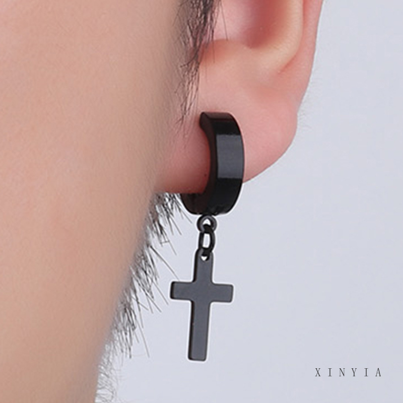 1 Đôi Khuyên Tai Bằng Thép Không Gỉ Phong Cách Hàn Quốc Cá Tính
