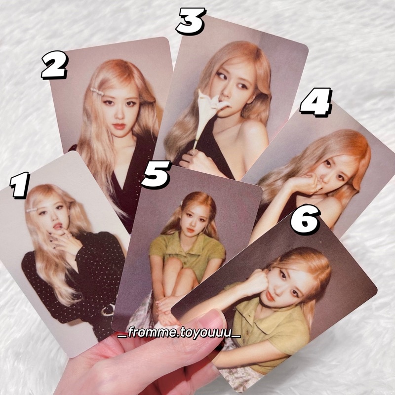 Ảnh photocard BLACKPINK card Rosé Jennie Jisoo Lisa chính hãng