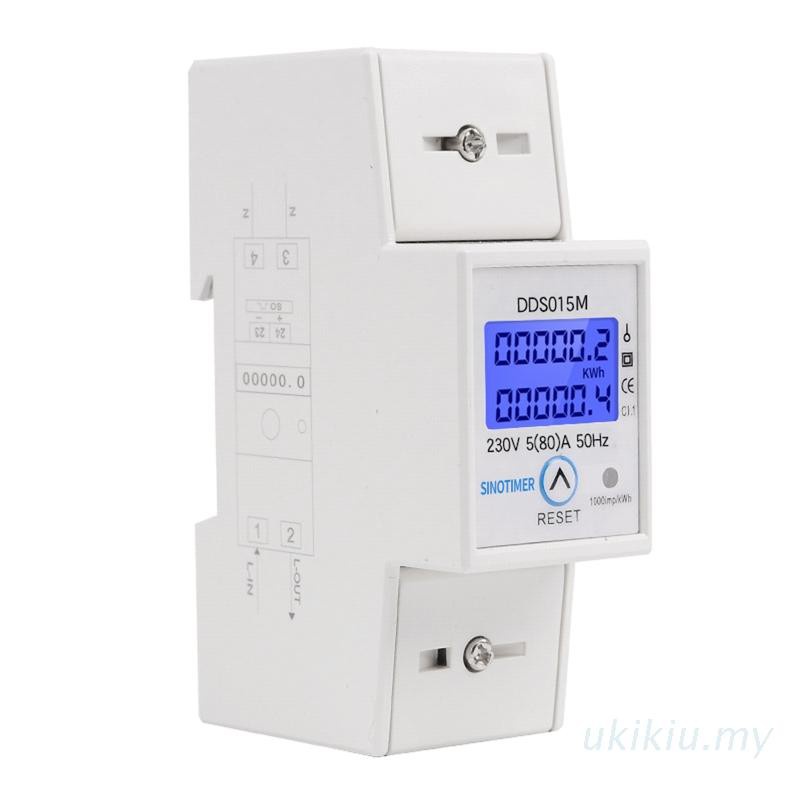 UKI  DDS015M 230V Watt Meter and Power Analyzer Multifunctional Volt Amp Watt Meter Electric Consumption Meter with Reset