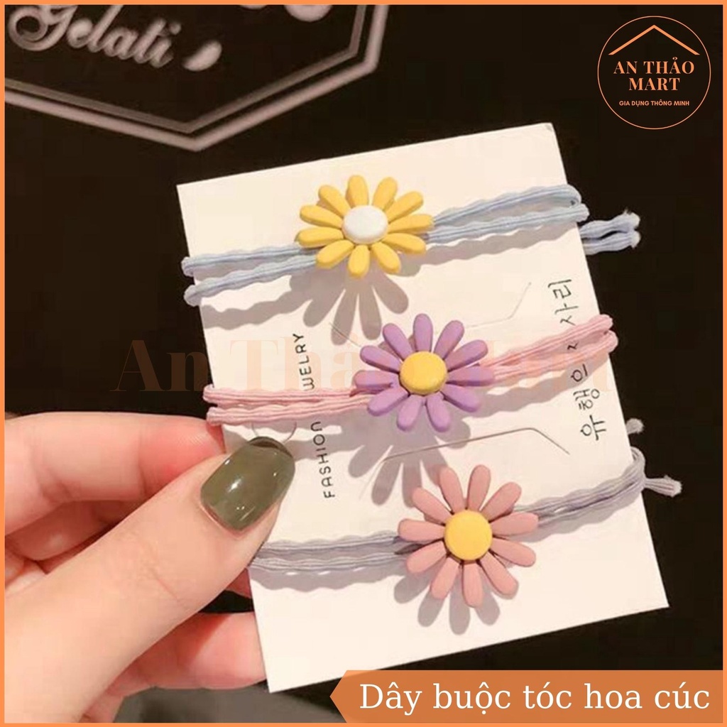 Dây Cột Tóc Hình Hoa Cúc Dễ Thương