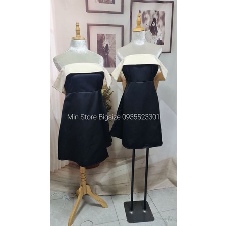 HỎA TỐC  Ảnh thật MINSTORE Bigsize Đầm nơ lưng D943
