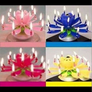 NẾN SINH NHẬT 3D TỰ ĐỘNG : NỞ HOA - XOAY TRÒN - PHÁT NHẠC SN