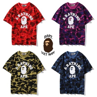 [Ảnh thật + FREESHIP] Tee A Bathing Ape Logo, Áo thun Bape chất Cotton 5 màu Camo Red, Violet, Green, Blue Bape Việt Nam