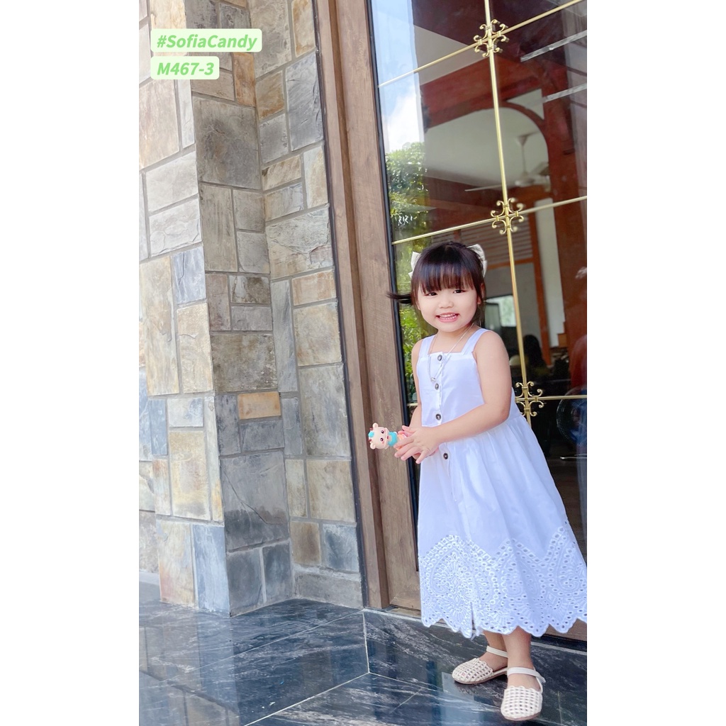 VÁY SOFIA HAI DÂY CHÂN REN