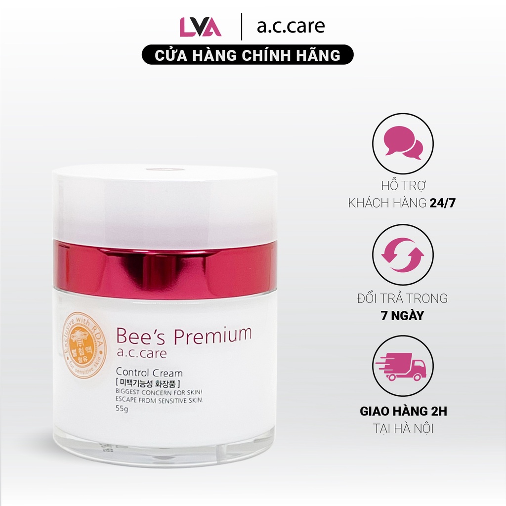 Kem dưỡng ngừa mụn, mờ thâm nám từ nọc ong AC Care Bee's Premium Control Cream 55g