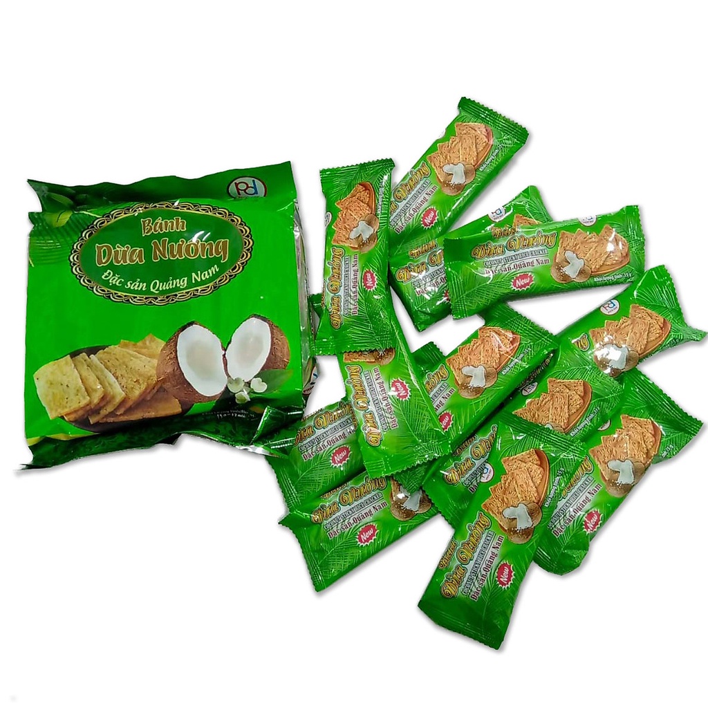 Bánh dừa nướng Quảng Nam gói lẻ đặc sản hiệu Phúc Đạt Sài Gòn Đặc Sản