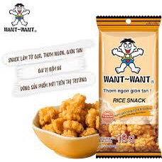 Thùng 60 gói  Snack Gạo WANT WANT Vị Truyền Thống 18gr - Đại lý sỉ