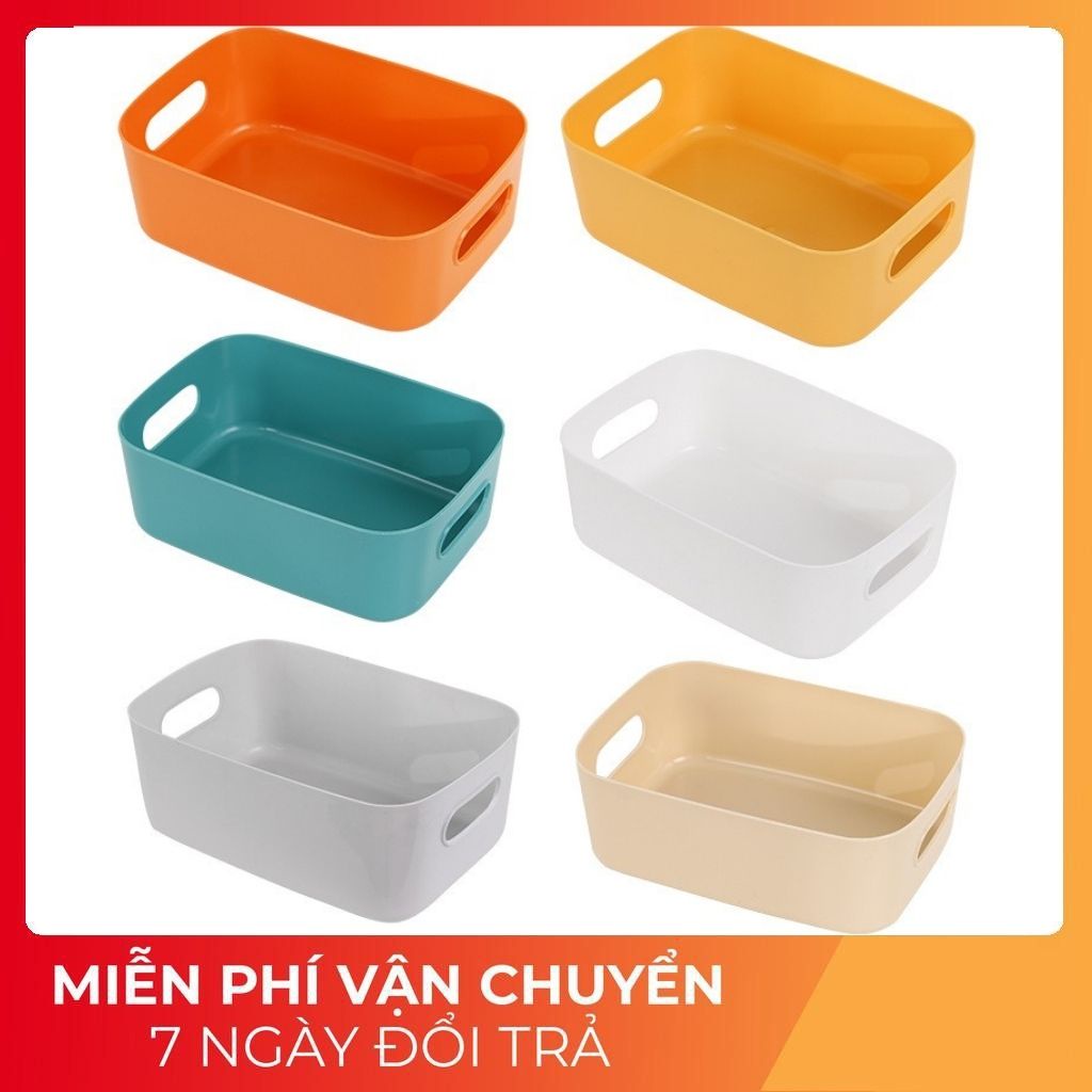 Hộp đựng đồ đa năng bằng nhựa PP, đựng mỹ phẩm, đồ ăn vặt, quần áo tiện dụng nhiều màu sắc