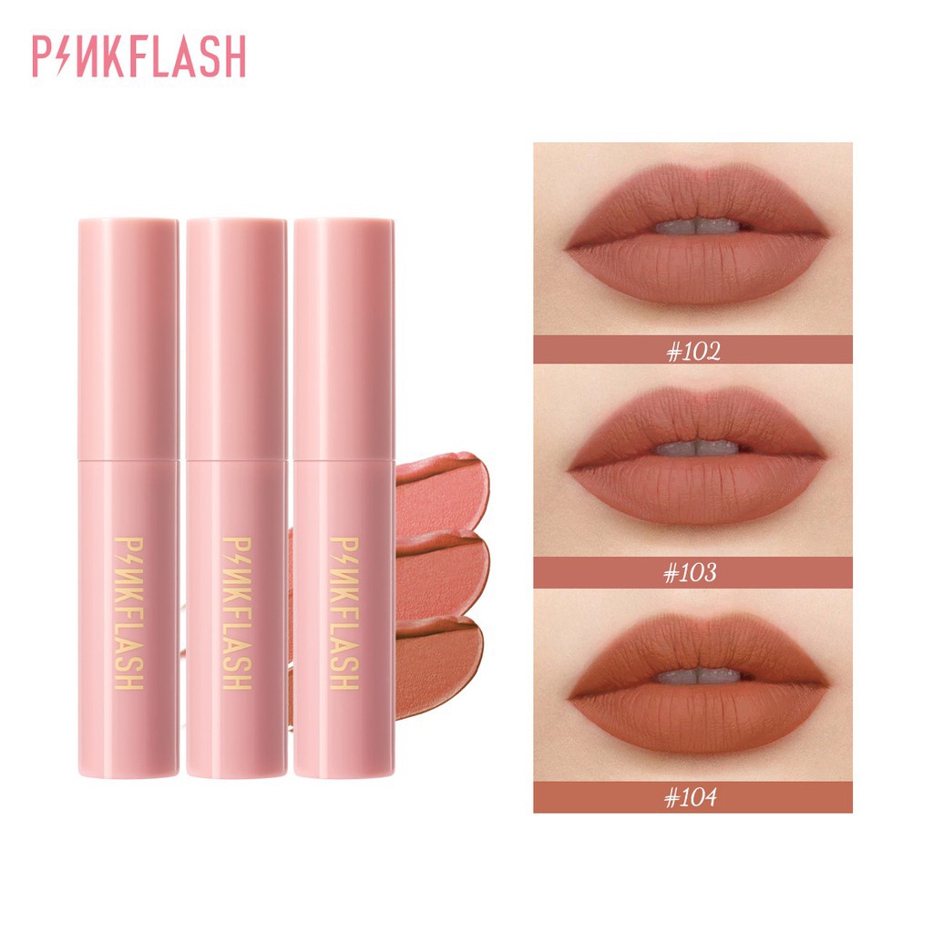 PINKFLASH Lipsticks Matte Waterproof Dual Use Lip Cheek 3 Pieces 60g