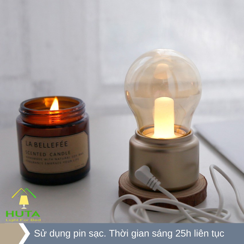 Đèn Ngủ LED Sáng 25h Liên Tục, Pin Sạc Tích Điện, Dùng Để Bàn, DECOR Trang Trí - TT Shop