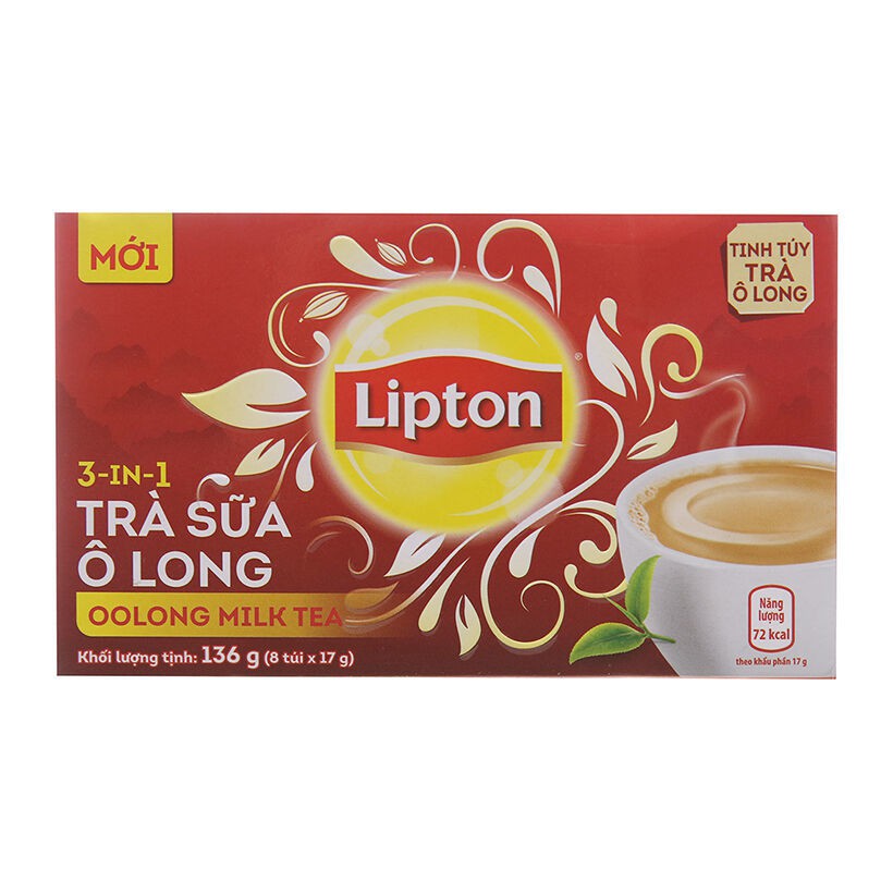 Hộp Trà Sữa Lipton Ô Long (8 Gói x 17g)