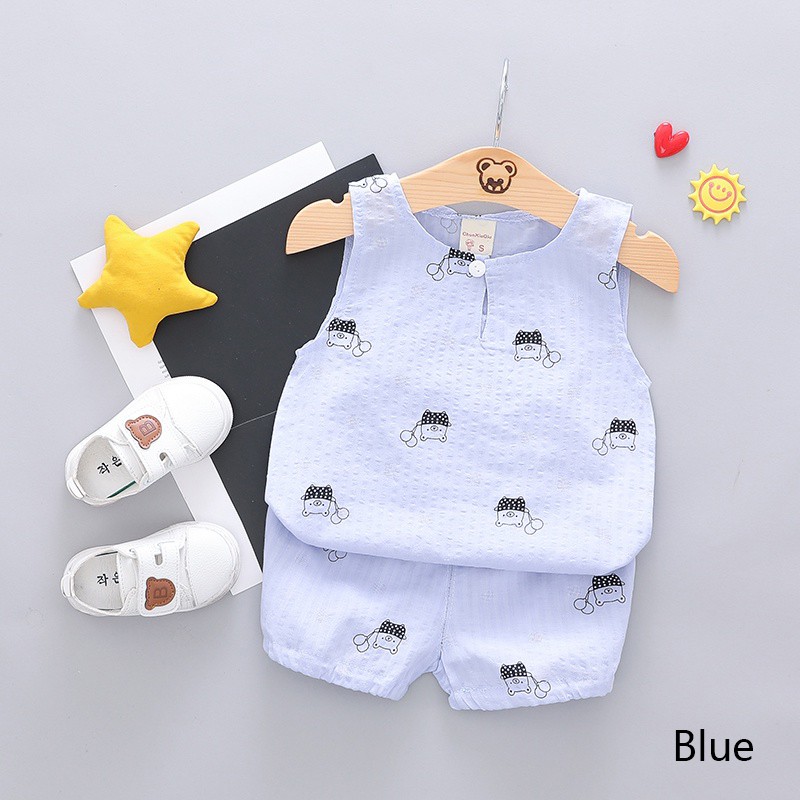 Bộ áo và quần thun thoải mái dùng cho trẻ từ 0-4 tuổi