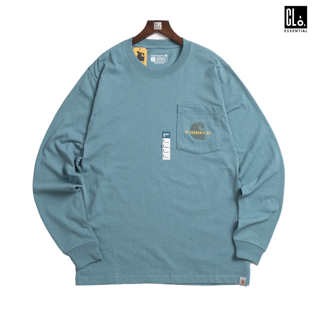 Áo Tay dài Carhartt, Loose Fit Heavyweight L/S Pocket Carhartt C Graphic T-Shirt