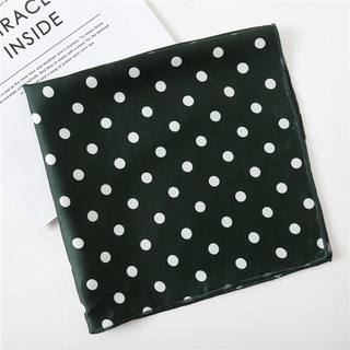 Khăn Lụa Satin Vuông 50x50cm Họa Tiết Chấm Bi