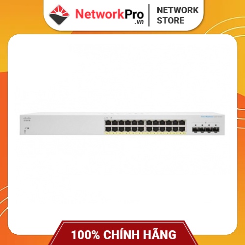 Bộ Chia Mạng Switch Cisco CBS220-24T-4G-EU 24 Ports 1GE 10/100/1000Mbps Hàng Chính Hãng