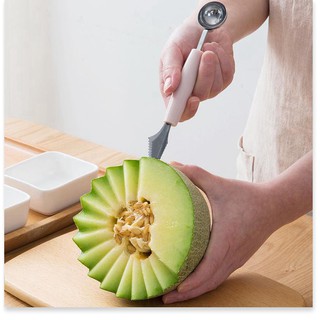 Dụng cụ khắc tỉa dưa hấu, dao lấy ruột trái cây 2 đầu
