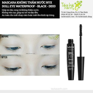Mascara chống nước NYX Doll Eye - Black DE03