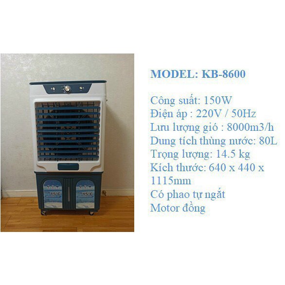 [ Công Nghệ Nhật Bản ] - Quạt Điều hòa không khí Nineshield KB-8600 - Quạt Hơi Nước Công Suất Lớn 80L - Bảo Hành 1 năm | BigBuy360 - bigbuy360.vn