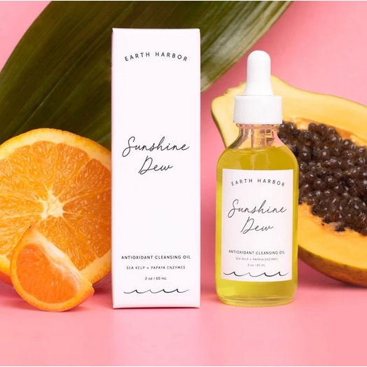 Earth Harbor dầu tẩy trang 24$ Sunshine Dew sáng da, dưỡng chống lão hóa căng mọng Boxycharm