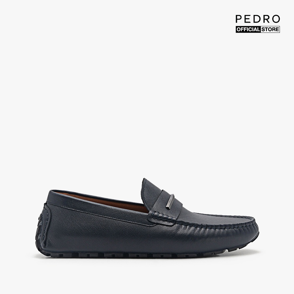 PEDRO - Giày lười nam mũi tròn Leather Moccasin PM1-65980260-10