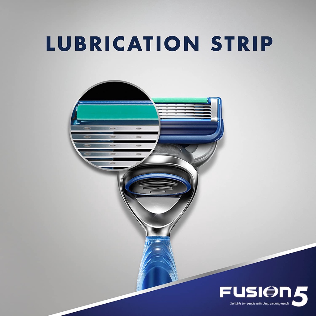 Lưỡi Dao Cạo Geiiette Fusion 5 Đầu Thay Thế 5 Lớp Bằng Thép Không Gỉ Cho Máy Cạo Râu Geiiette Fusion