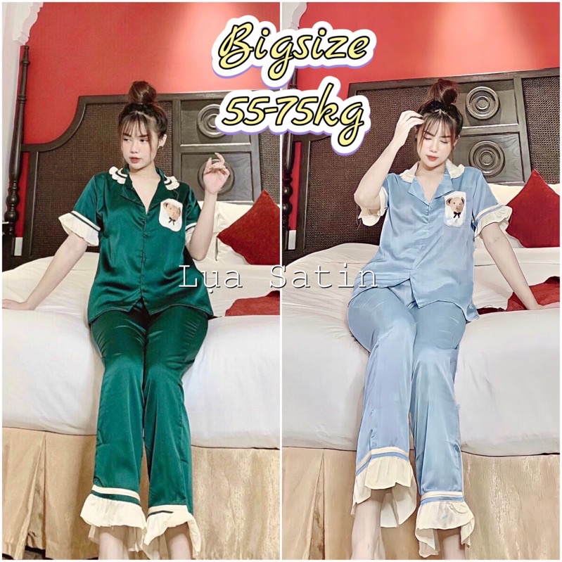 (Bigsize) Đồ bộ Lụa Bèo Tiểu Thư - mẫu mới, sang chảnh, chất mát