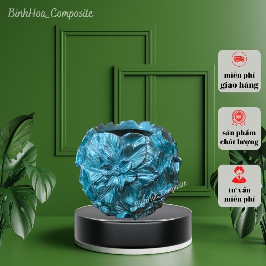 Bình cắm hoa họa tiết lá mã bh150 composite, lọ cắm hoa cao cấp, lọ hoa trang trí