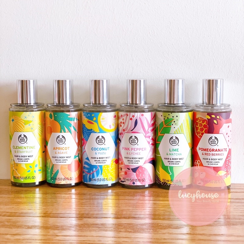 Xịt thơm tóc và toàn thân body mist and hair mist The Body shop