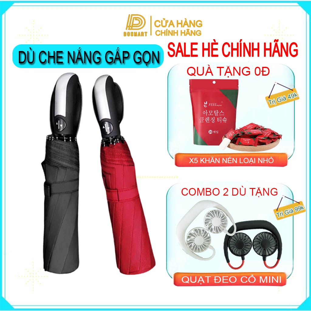 Ô Che Nắng Gấp Gọn Chống Tia UV Cao Cấp Phiên Bản ĐẶC BIỆT 10 Nan Siêu Chịu Lực - Dù Che Mưa Tự Động Gập Mở Tiện Lợi