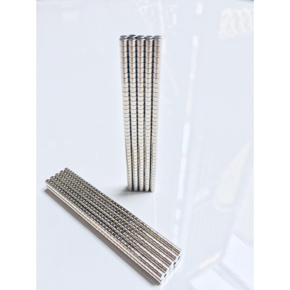 Nam châm trắng đất hiếm 3x3mm lực từ cực mạnh