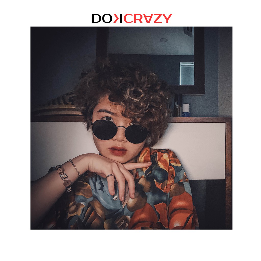 Kính mát dáng tròn nam nữ gọng kim loại OLIVIA local brand DOKCRAZY mắt râm phong cách thời trang đường phố cá tính | BigBuy360 - bigbuy360.vn