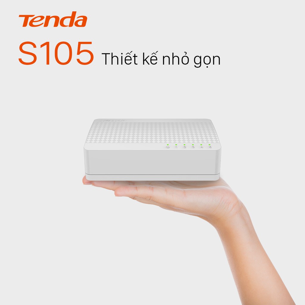 Tenda Bộ chia mạng Switch S105 5 cổng Ethernet - Hãng phân phối chính thức