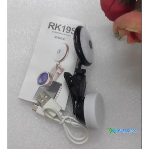 Đèn Flash Hỗ Trợ Chụp Ảnh Selfie Rk19S Xoay 360 Độ Cho Iphone Android | BigBuy360 - bigbuy360.vn