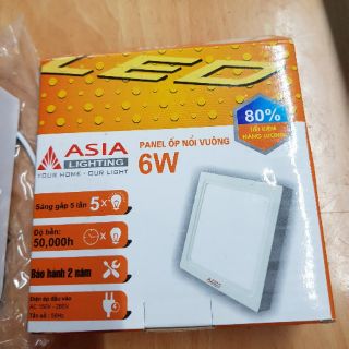 ĐÈN LED  PANEL ỐP NỔI VUÔNG 6W ASIA